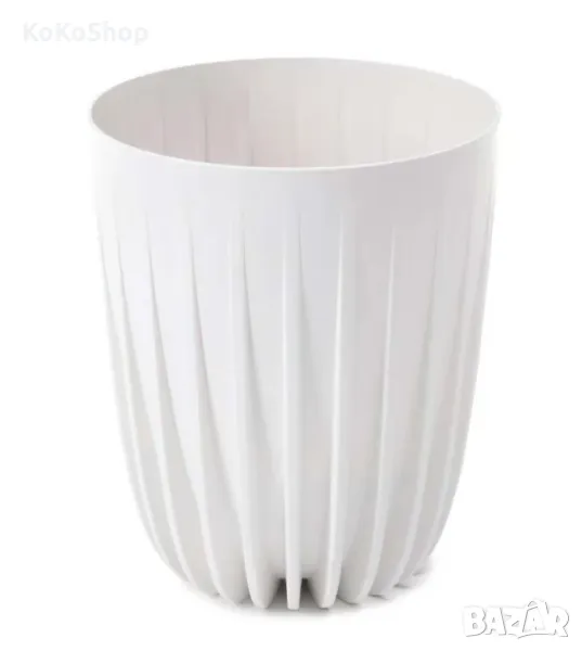 Кашпа-25х29 см./ бяла кашпа/пластмасова кашпа, снимка 1