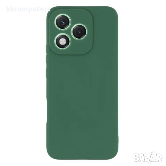 Силиконов кейс iPaky матиран, За Honor 400, Тъмнозелен и Протектор, снимка 1