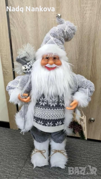 🎅Декоративен Дядо Коледа в сиво🎅  , снимка 1
