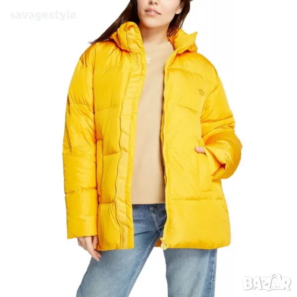 Дамско яке ADIDAS Originals Down Puffer Side Stripe Jacket Yellow, снимка 1