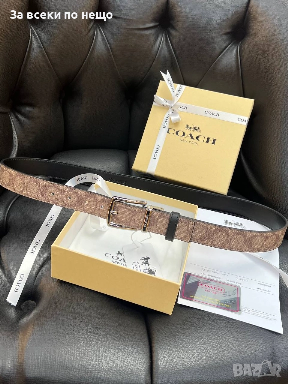 Coach Колан Със Сертификат И Торбичка - Налични Различни Цветове Код SK179, снимка 1