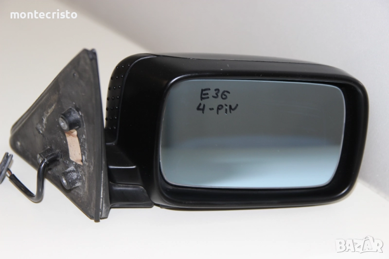 Дясно огледало BMW E36 Serie 3 седан комби (1990-1998г.) 51168119160 / 4 пина / електрическо Черно, снимка 1