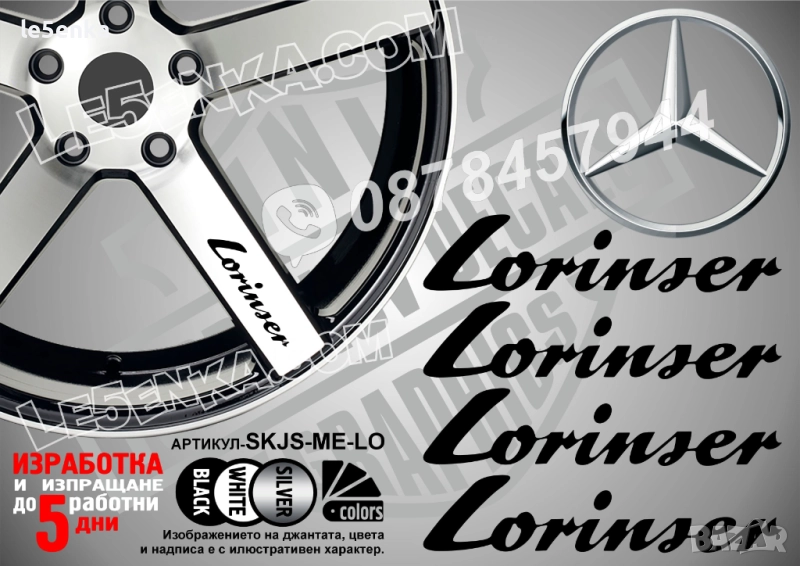 Mercedes-Bеnz Lorinser надписи за спици, снимка 1