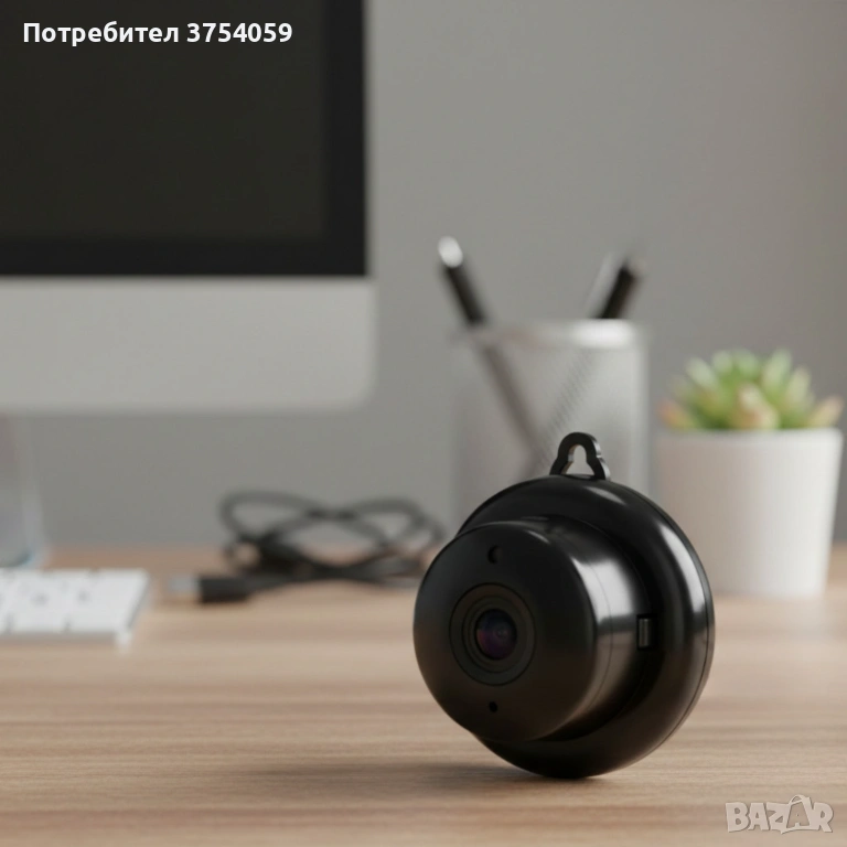 Мини HD камера V380 - Wi-Fi, IR нощно виждане и запис до 64G, снимка 1