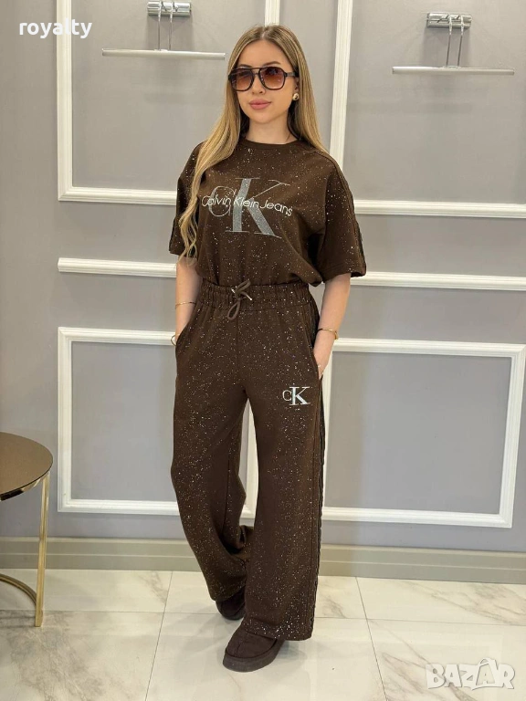 Calvin Klein Кафяв Нов Дамски Комплект , снимка 1