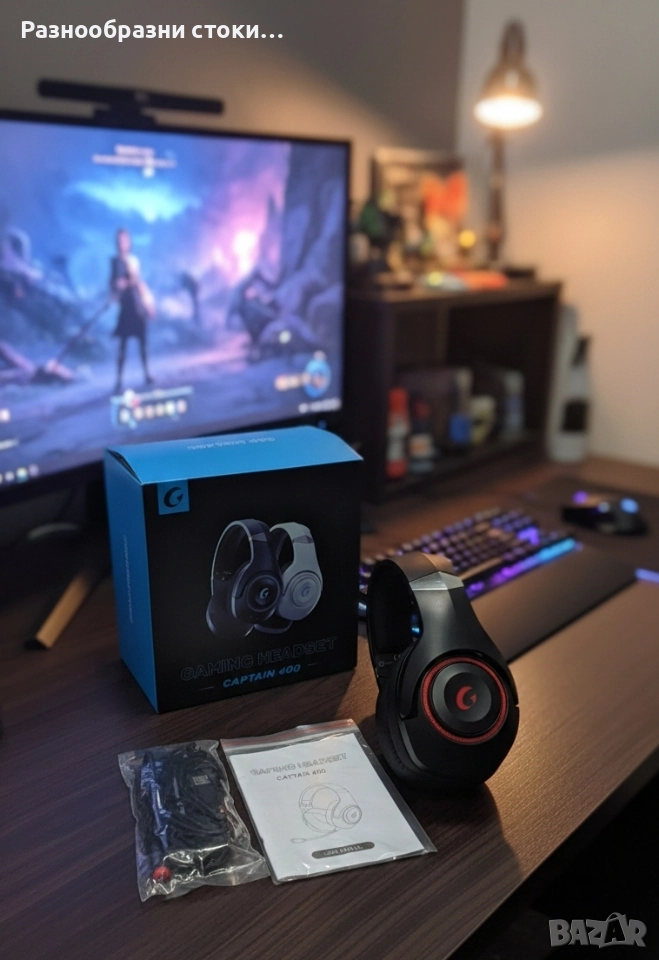 Безжични геймърски слушалки Captain 400., снимка 1