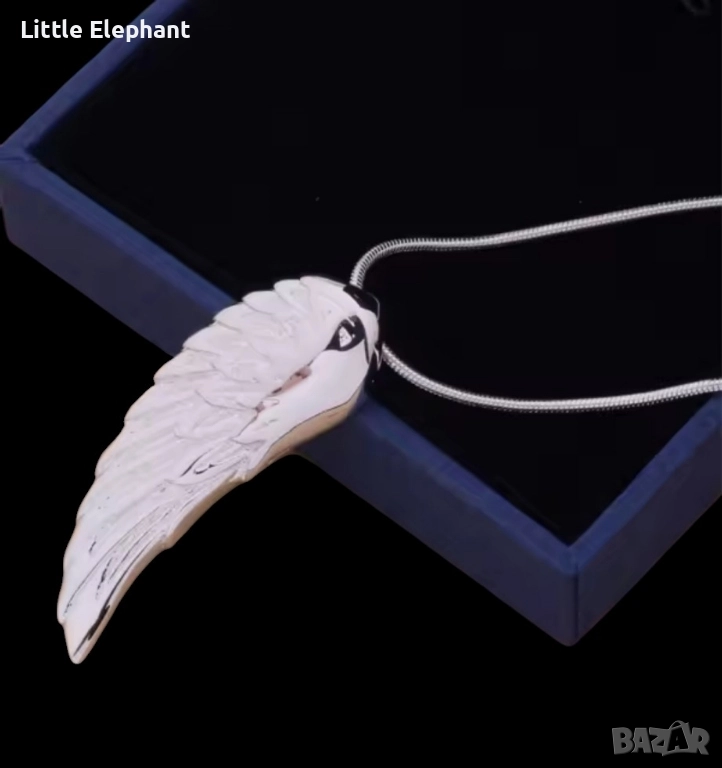 Pre order Сребърно колие,plein:Angel wing"/,колекция"Faith"/ново, снимка 1