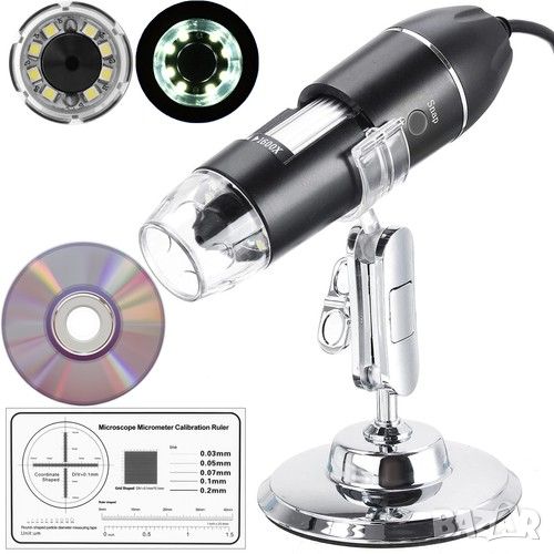 USB дигитален микроскоп 1600x увеличение / Електронен цифров микроскоп , снимка 1
