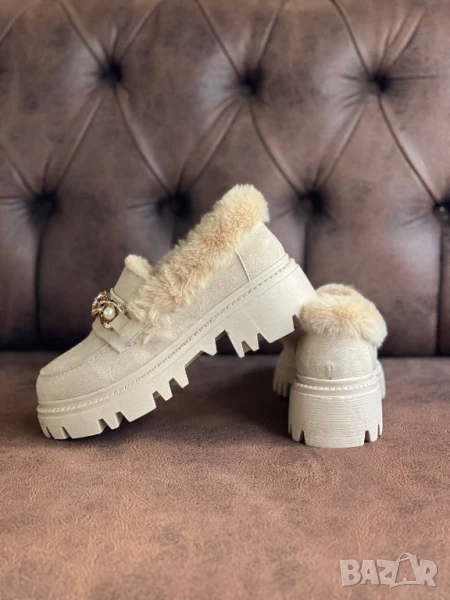 мокасини с пух, снимка 1