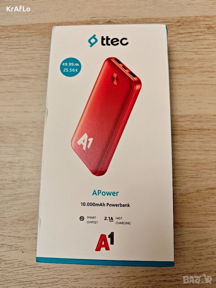 Външна батерия, Power bank 10000mAh, снимка 1