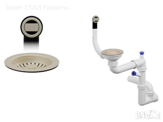 Бежов смесител за кухня с изтегляща глава, 2 режима на струя - 9010, снимка 9 - Смесители - 53734322