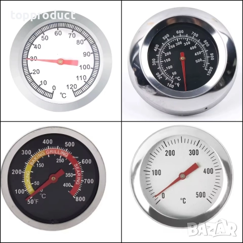Термометър за, скара, барбекю, камина, пещ, фурна, храни, напитки, месо