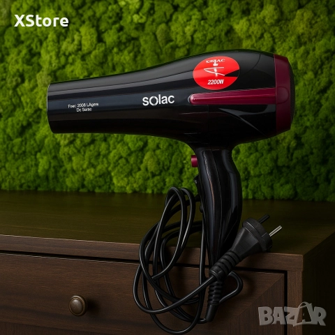 Сешоар Solac Fast, 2200 Légere – ултра лек и мощен, снимка 7 - Сешоари - 52595235
