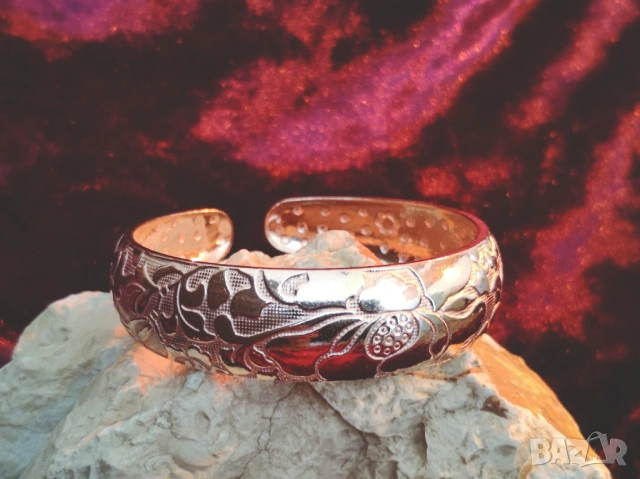 Медна терапевтична гривна 14, снимка 2 - Гривни - 53686329