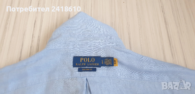 POLO Ralph Lauren Len/ Лен Custom  Fit Mens Size L НОВО! ОРИГИНАЛ! Мъжка Ленена Риза., снимка 7 - Ризи - 53759031
