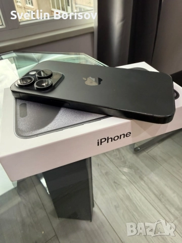 iPhone 15 Pro Black Titanium 128GB с гаранция 6 месеца, снимка 2 - Apple iPhone - 52551055