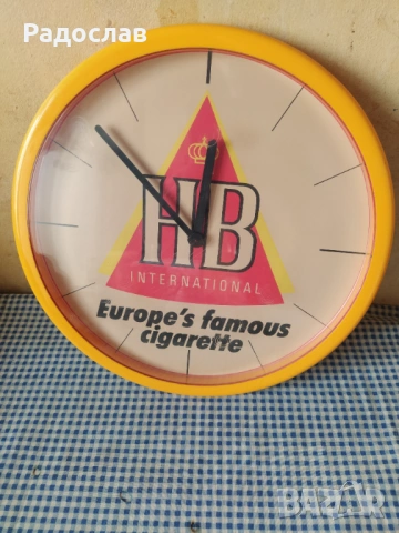 стар часовник HB cigarettes , снимка 2 - Стенни часовници - 53250080