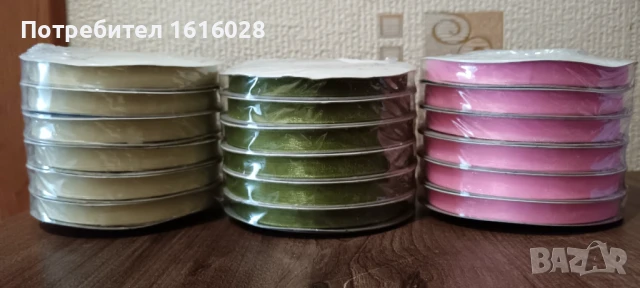 Ролки с ленти органза в три различни цвята., снимка 3 - Други - 50577703