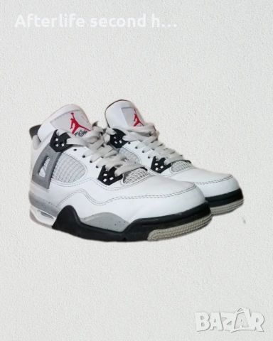Jordan 4 Retro White Cement, снимка 5 - Маратонки - 54079383