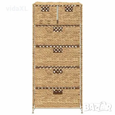 vidaXL Скрин с 6 чекмеджета-кошници, 47x37x100 см, воден хиацинт（SKU:245493）, снимка 4 - Други - 48495853