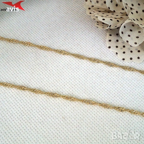 Синджир с 14К златно покритие 254593, снимка 2 - Колиета, медальони, синджири - 53942961