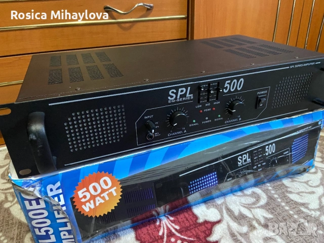 Усилвател SPL 500 вата, снимка 3 - Ресийвъри, усилватели, смесителни пултове - 53052122