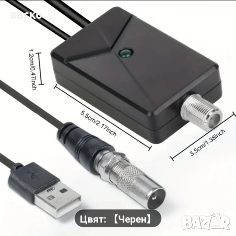 Усилвател HDTV-SM03 за кабелни или ефирни ТВ- 30 db, снимка 4 - Приемници и антени - 52850428