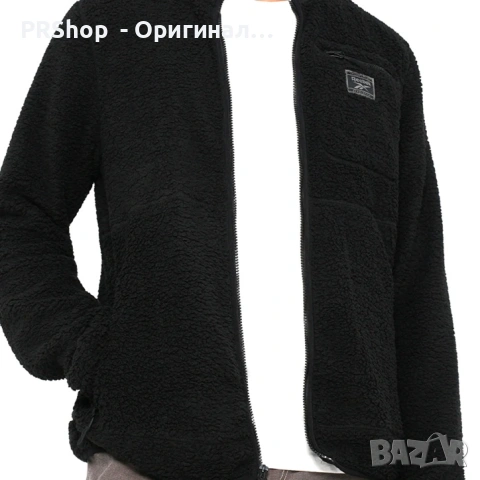Мъжко поларено яке Reebok, черно, снимка 5 - Суичъри - 53622385