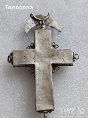 Сребърна панагия и два кръста/може да изпратите вашите оферти/, снимка 11 - Антикварни и старинни предмети - 52040907