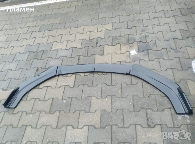 Преден лип спойлер универсален 3 части ЧЕРЕН – нож за броня, тунинг, splitter, за всички автомобили, снимка 4 - Аксесоари и консумативи - 47420502