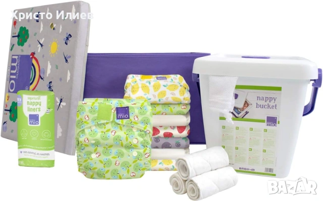 Пелени за многократна употреба и горни гащички Bambino Mio комплект