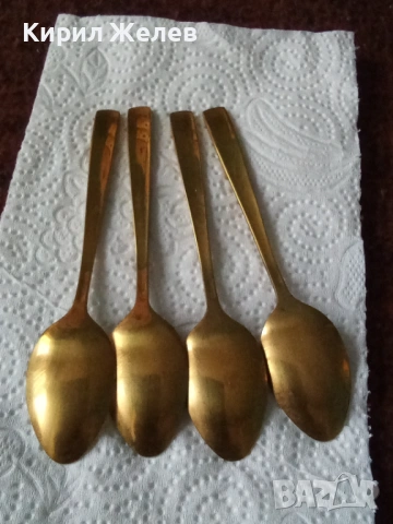 Ретро златни лъжици 53800, снимка 2 - Антикварни и старинни предмети - 53517000