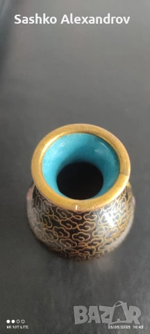 Китайска ваза Клоазон, снимка 3 - Антикварни и старинни предмети - 50659417