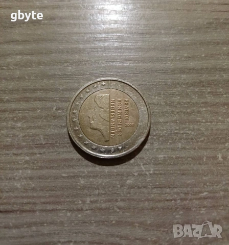 2 евро рядка монета Нидерландия