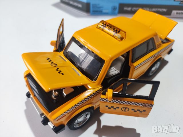 Метална количка модел на Лада ВАЗ 2106, такси , снимка 4 - Коли, камиони, мотори, писти - 45776401
