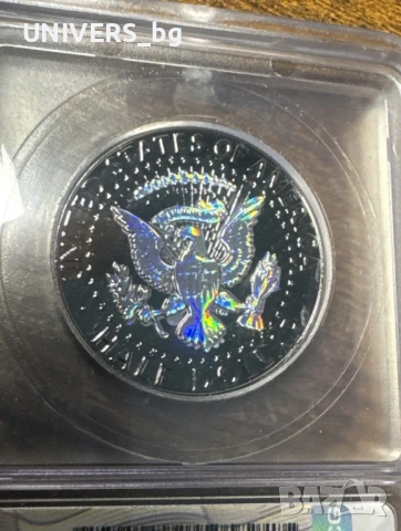 1965 Silver Kennedy half dollar(RUTHENIUM & HOLO)1 от 500 !!!, снимка 4 - Нумизматика и бонистика - 50961890