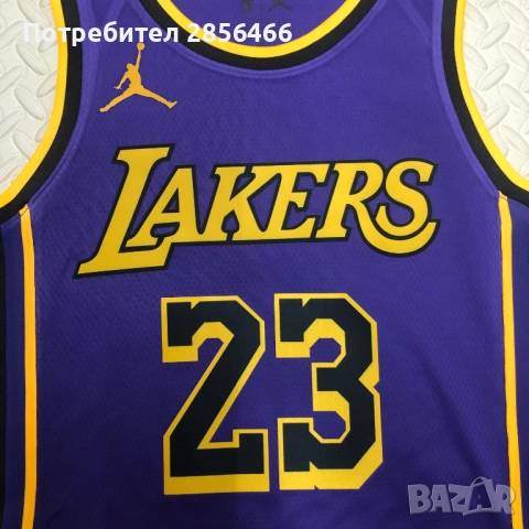 Мъжки потник Nike LA Lakers Lebron James размер XL, снимка 8 - Тениски - 52015100