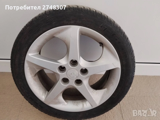 Оригинални  алуминиеви джанти Kia с гуми BF Goodrich, снимка 2 - Гуми и джанти - 54109187