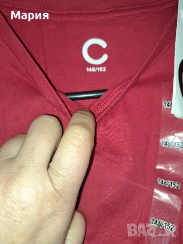 Детска червена блуза на С 146- 152, снимка 2 - Детски Блузи и туники - 50107208