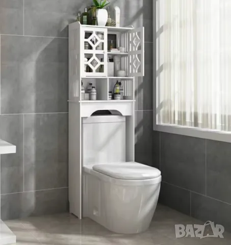 Waterproof Bathroom   стилен шкаф за баня над тоалетна 48 х 23 х 150 см;, снимка 2 - Шкафове - 49151281