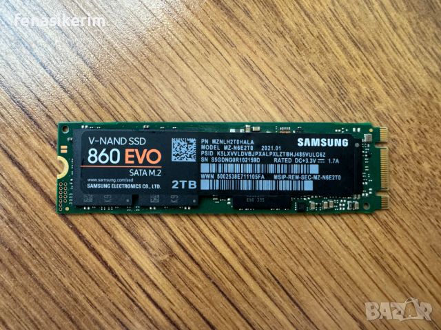 2000GB 2TB SSD 2280 M2 Samsung 860 EVO, снимка 1