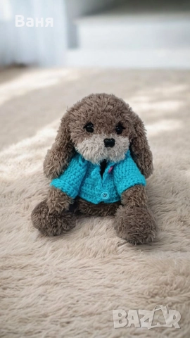 Ръчно плетено кученце, снимка 2 - Плюшени играчки - 49863160
