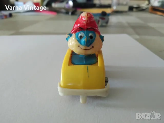 Колекционерска количка ESCI - PEYO - PUFFI-SMURFS- AUTO GRANDE PUFFO 1983 г., снимка 4 - Колекции - 47201472