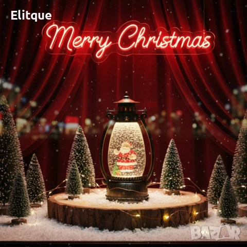 Ретро LED коледен фенер с падащ сняг – магическа светлина и празничен уют, снимка 2 - Коледни подаръци - 52750523