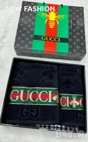 Памучни Хавлии -2бр с Кутия ✨ Gucci , снимка 2 - Хавлиени кърпи - 51169388