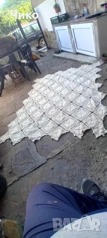 2бр стари ръчно плетени ретро покривки, снимка 3 - Антикварни и старинни предмети - 50781171