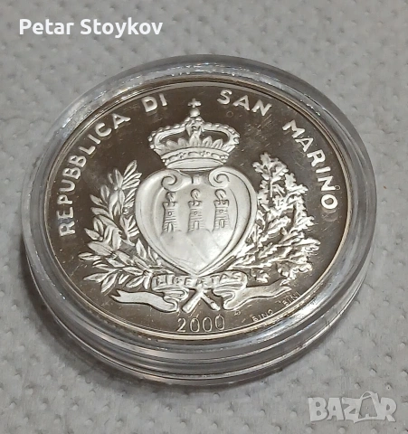 Сребърна монета., снимка 2 - Нумизматика и бонистика - 53445769