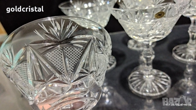 Кристални чаши , снимка 5 - Антикварни и старинни предмети - 45811984