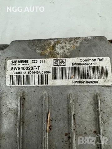 Компютър двигател ECU Peugeot 307 2.0HDI Siemens 5WS40020F-T, 9641849280, SID 801, снимка 3 - Части - 50420996