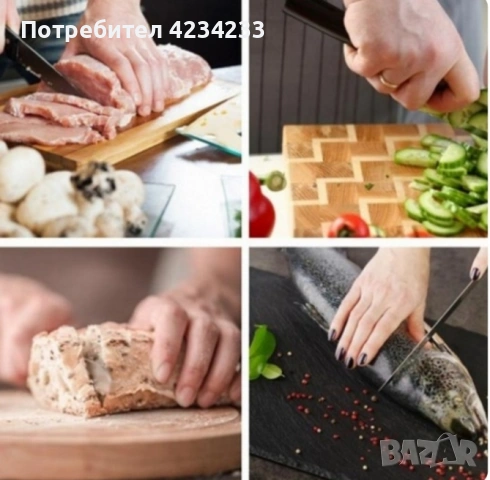 комплект ножове , снимка 3 - Прибори за хранене, готвене и сервиране - 53188470